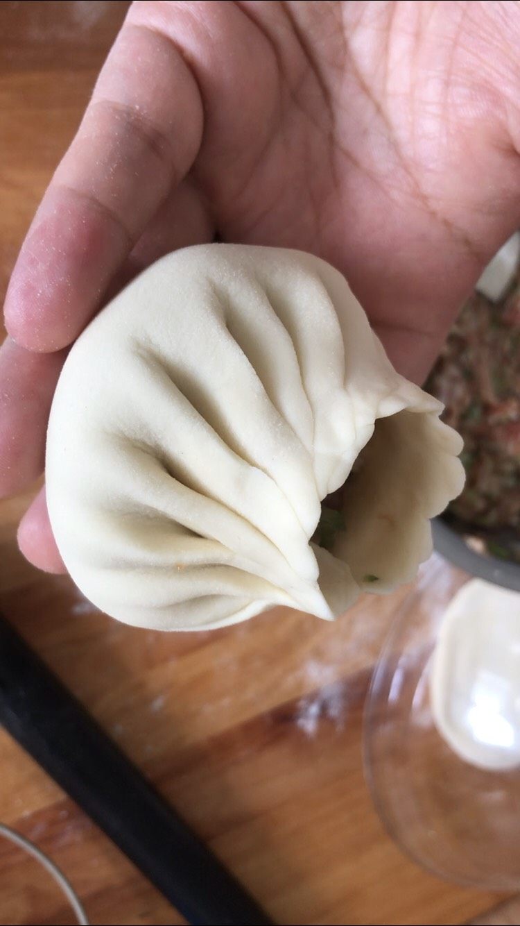 一口汤汁两口肉馅~有灵魂的灌汤包,收口