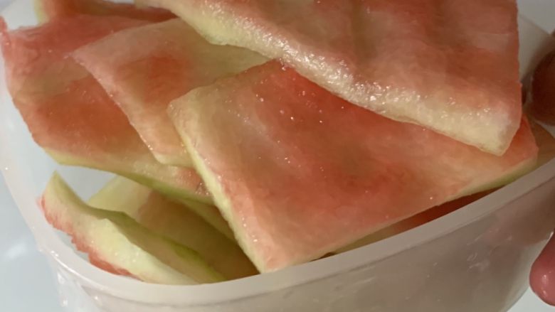 鸡蛋炒西瓜皮🍉,留白肉