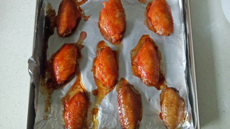 烤鸡翅,结束啦,好香啊!