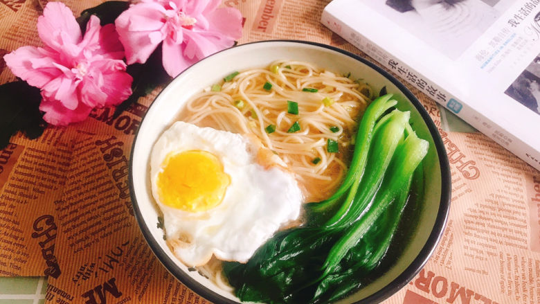 葱花鸡蛋面,成品图!