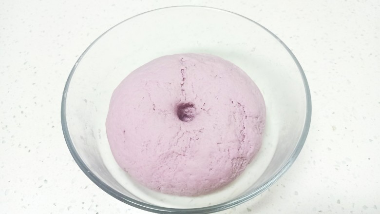 红豆派,发酵至两倍大