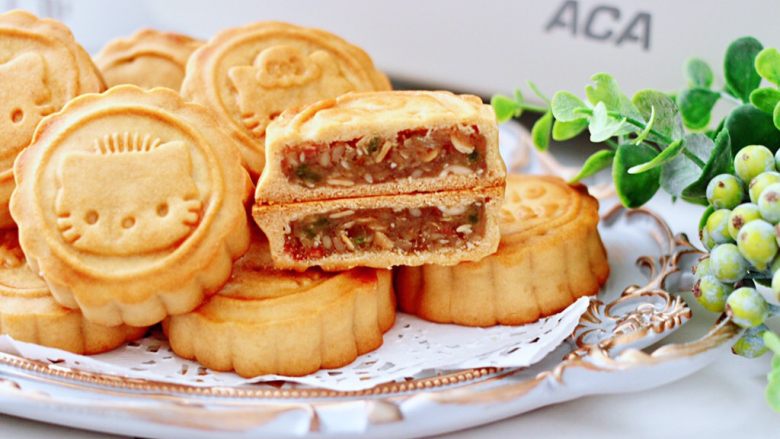 萌翻的KITTY五仁月饼,成品