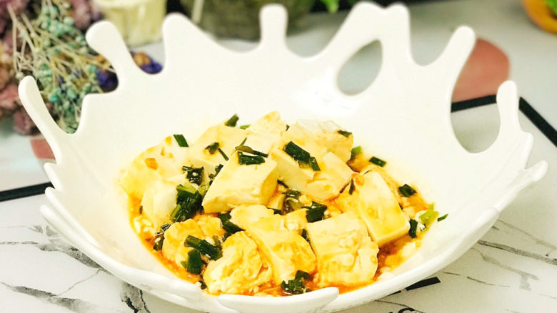 小葱拌豆腐,成品图