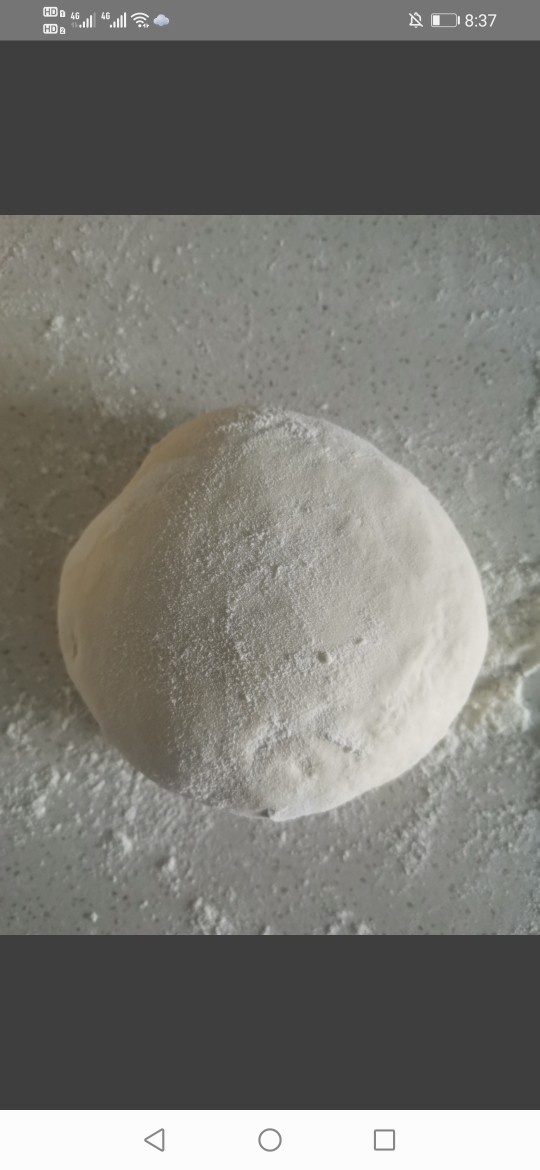 韭菜鸡蛋吓人包子,合成面团,发酵两倍大
