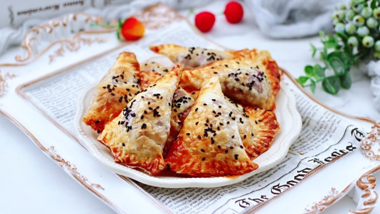 酥皮紫薯肉松派,你学会了吗?
