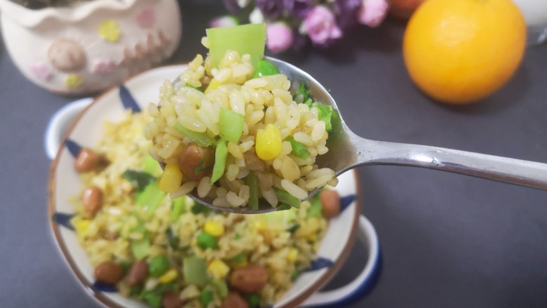 青菜炒饭,诱人又丰富香口