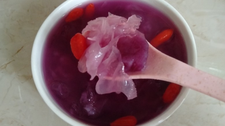 紫薯银耳粥,开吃