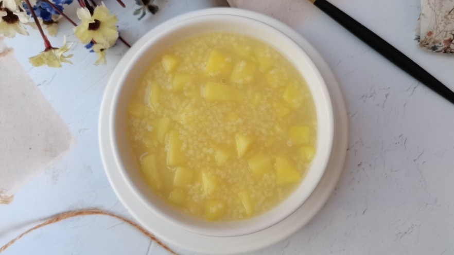 苹果小米粥