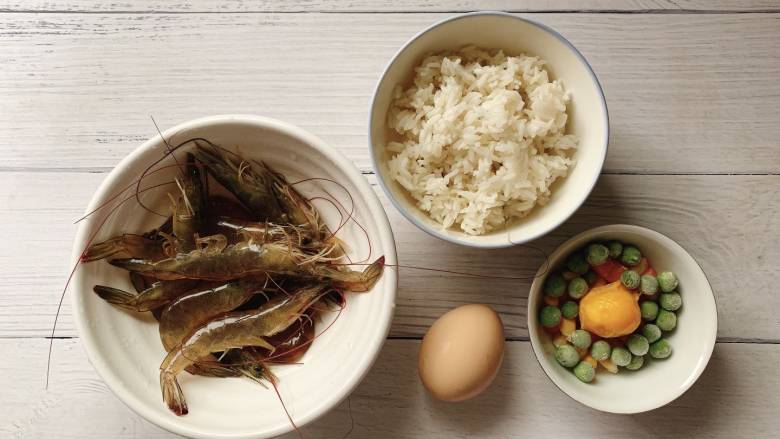 耳光炒饭（内附视频）,食材如图，所示示意。