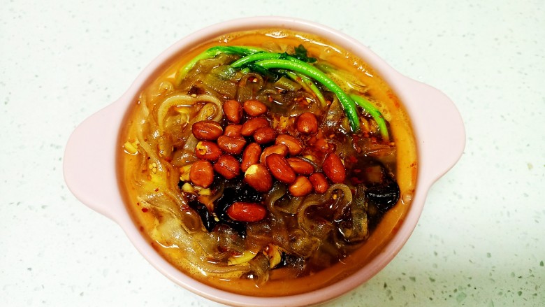 酸辣宽粉,关火