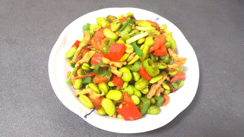 毛豆炒肉丝