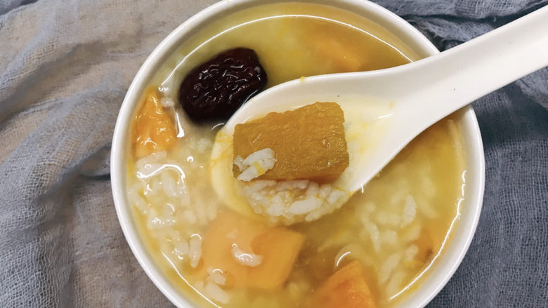 红薯南瓜粥,自带米香和南瓜的清甜