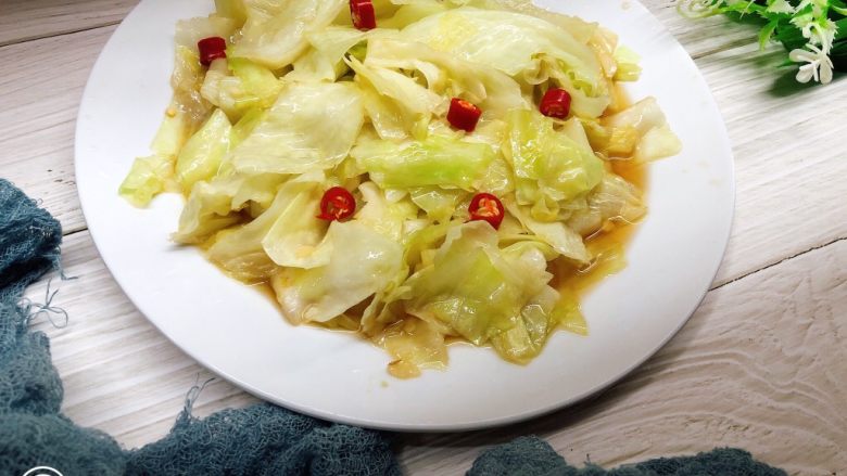 糖醋包菜,酸甜辣爽脆,特别开胃