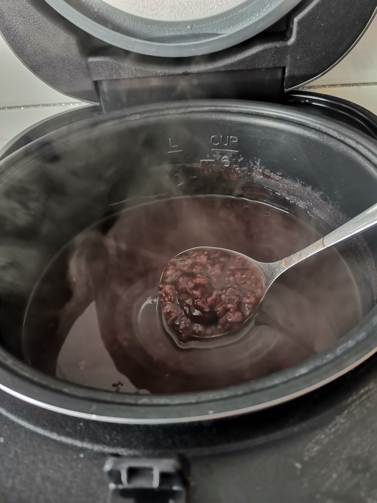 红豆紫米，杂粮粥,按煮粥键