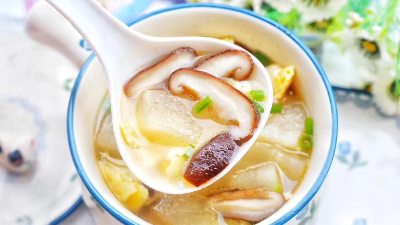 冬瓜鸡蛋汤,无敌鲜美好喝~