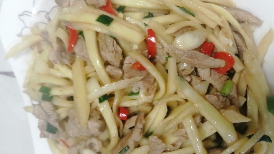 茭白炒肉丝