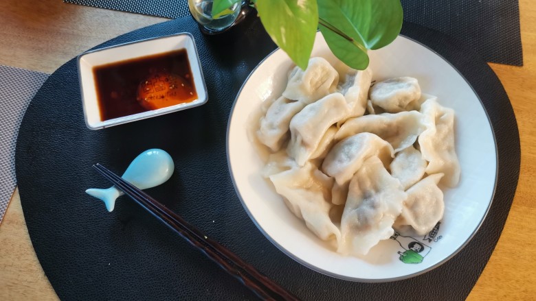 猪肉葱花水饺,出锅完成