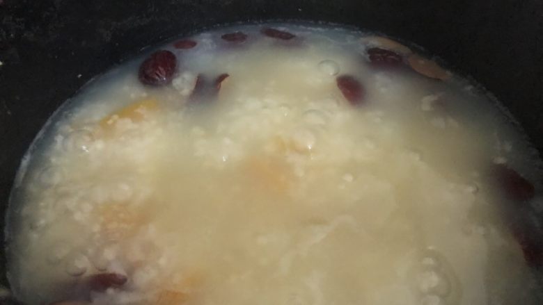 红枣南瓜粥,四十分钟后的样子