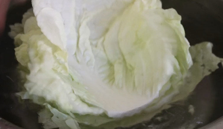 猪肉白菜水饺,大白菜看起来挺干净的,但是不一定哟,我的建议是还是把它一片片剥开来洗,最好用清水再泡泡清洗干净。因为它其实很容易藏着农药残留,食品安全还是要控制的。
