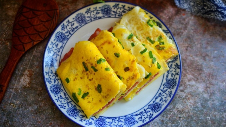 培根鸡蛋饼,成品图一