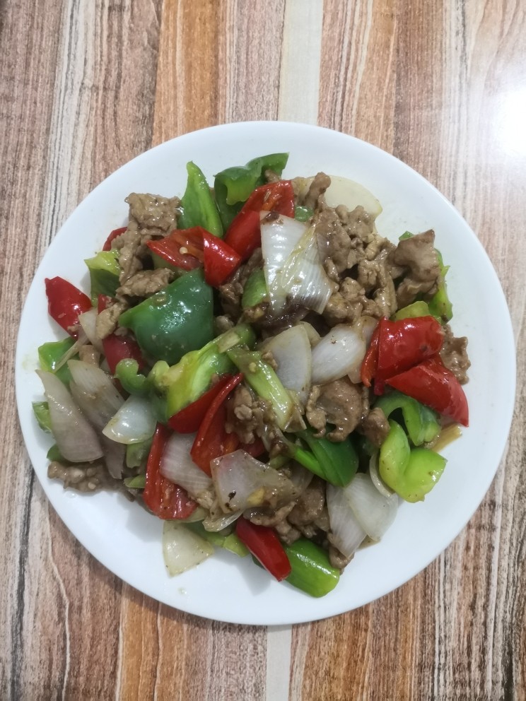 瘦肉炒圆椒,好吃