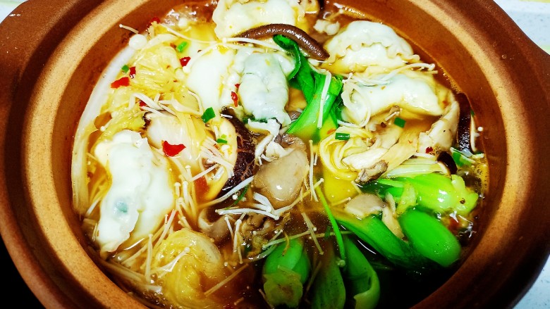 饺子大杂烩,搅拌均匀