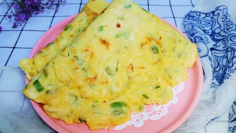 青椒鸡蛋饼,成品图!