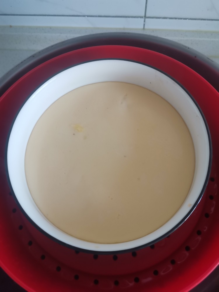 虾仁鸡蛋羹,文火蒸10分,焖两分