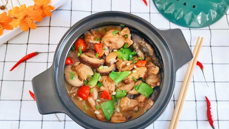 鸡腿炖蘑菇,成品图!