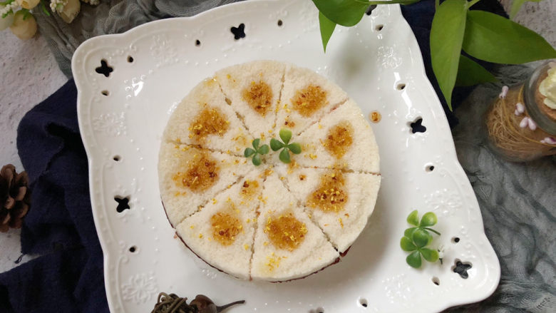 桂花豆沙松糕,美美哒!