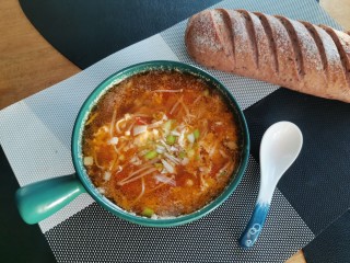 番茄金针菇蛋花汤