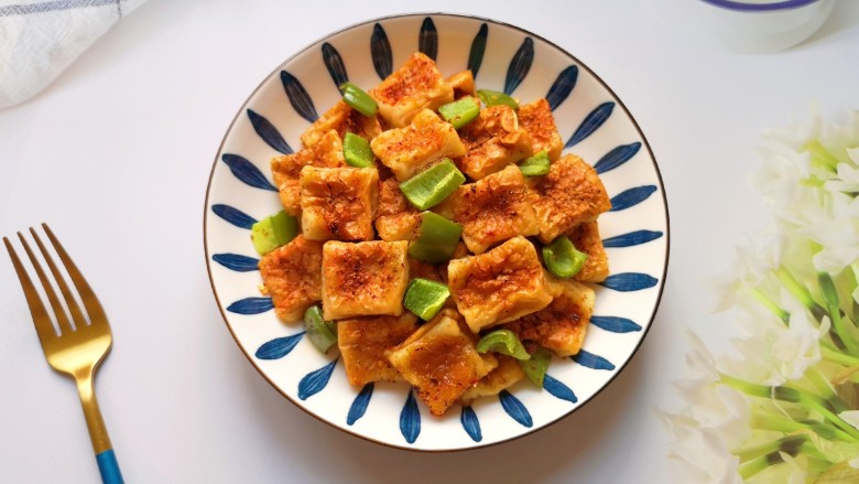 孜然鱼豆腐,味道好极了!