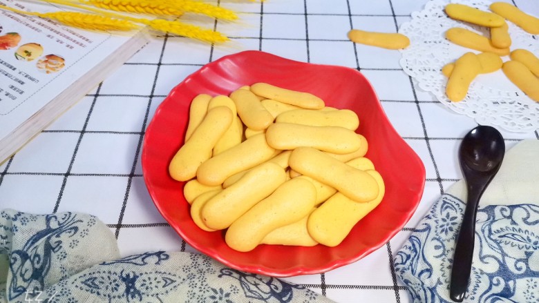 奶香南瓜手指饼干,成品图!