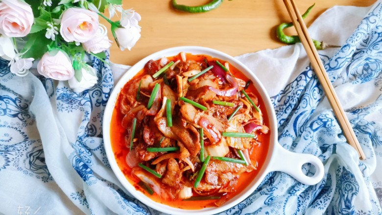 辣白菜五花肉,成品图!