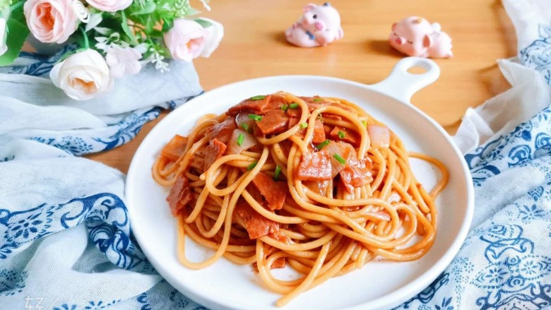 培根意大利面,成品图!