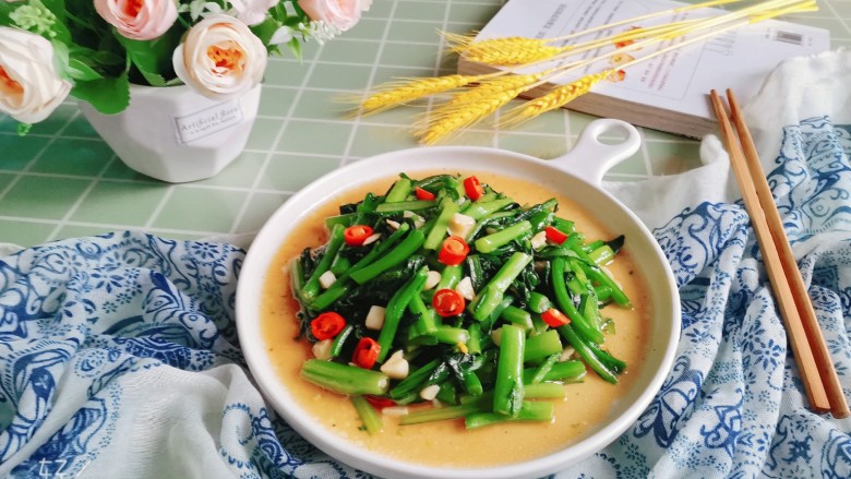 清炒菜心,成品图!
