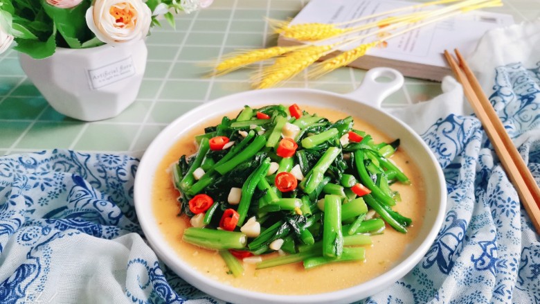 清炒菜心,成品图!