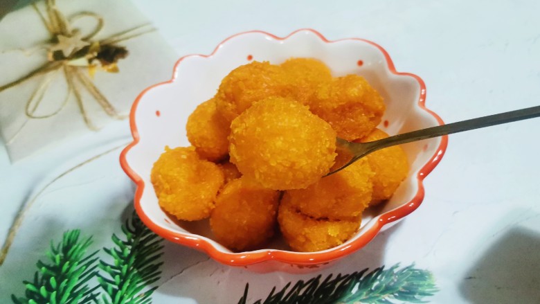 炸地瓜丸子,外酥里嫩,软糯香甜