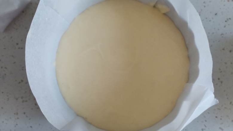 酸奶芝士蛋糕,倒入模具,震出气泡