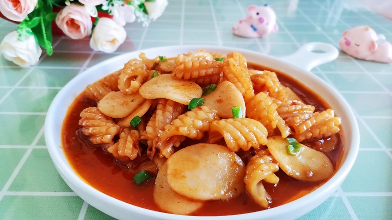 鱿鱼炒年糕,成品图!