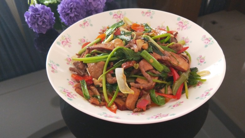 青椒炒豆皮,成品图
