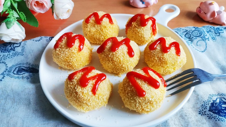 芝士土豆球,成品图!