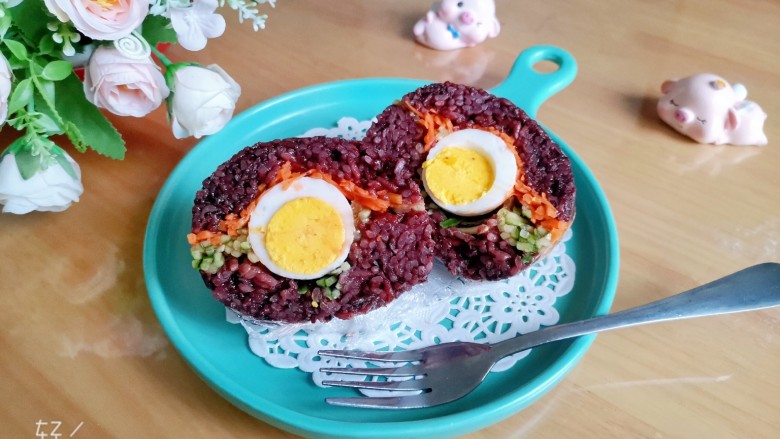 紫米饭团,成品图!