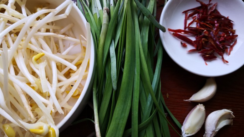 清炒黄豆芽,准备食材