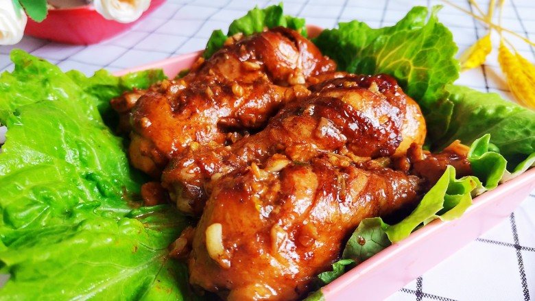 蒜香鸡腿,成品图!