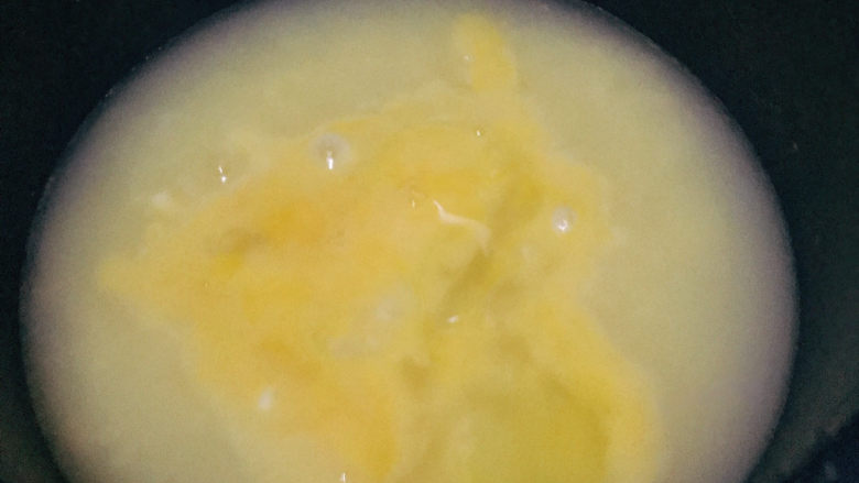 鸡蛋小米粥,大概是最后5分钟