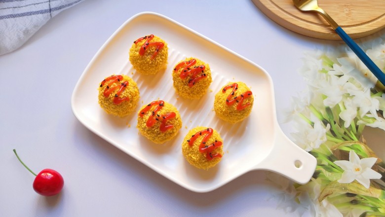芝士土豆球,好吃又好玩,小朋友超级喜欢。