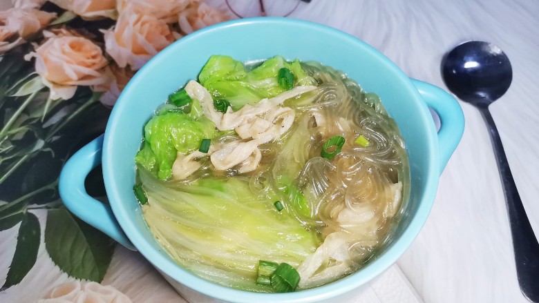 白菜粉丝汤,成品图!