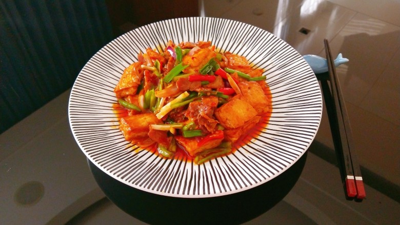 红烧米豆腐,成品图