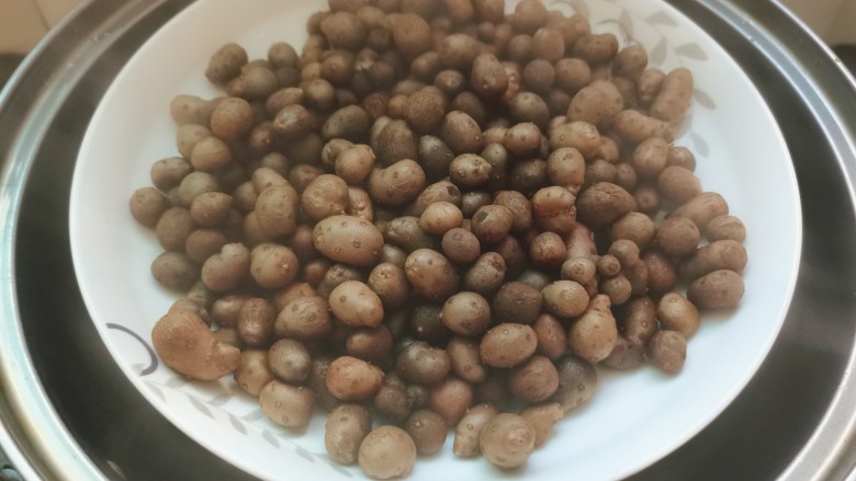 糖霜山药豆,时间到后,开盖
